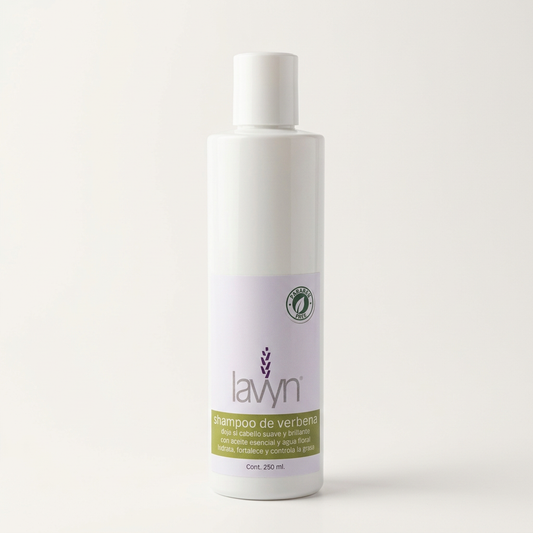 Shampoo de Verbena Lavyn de 250 ml con fondo claro